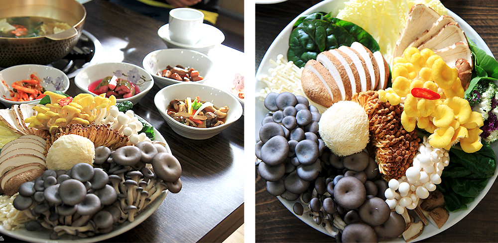 버섯한우샤브샤브 상차림