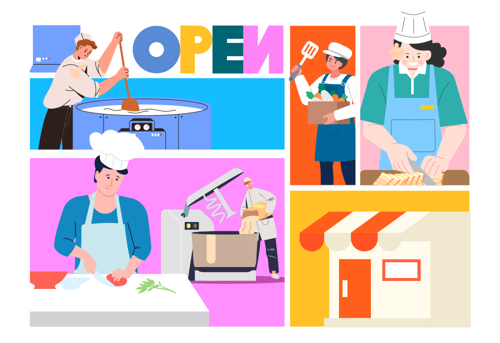 Illustration of cooking