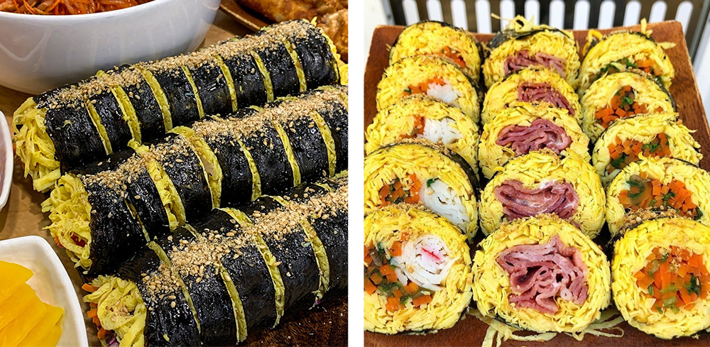보슬키토 김밥 및 베이컨키토마요 김밥 이미지