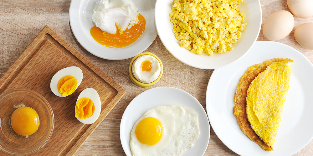 Photo of various egg dishes