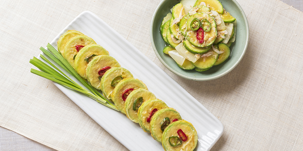 Zucchini pancake, stewed zucchini photo