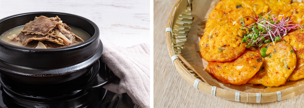 (왼쪽) 설렁탕, (오른쪽) 전