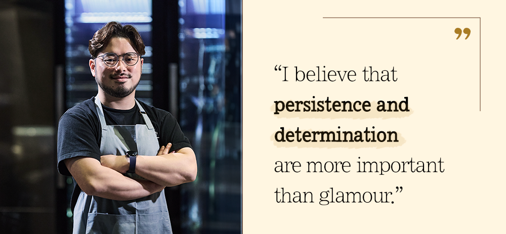 "I believe that persistence and setermination are more important than glamour"