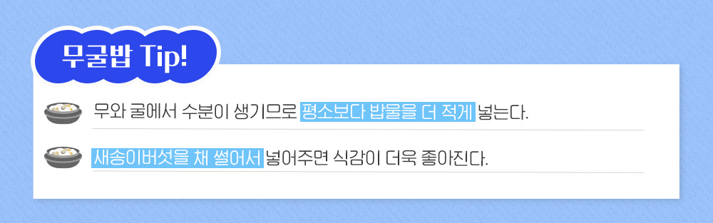 무굴밥 팁 설명