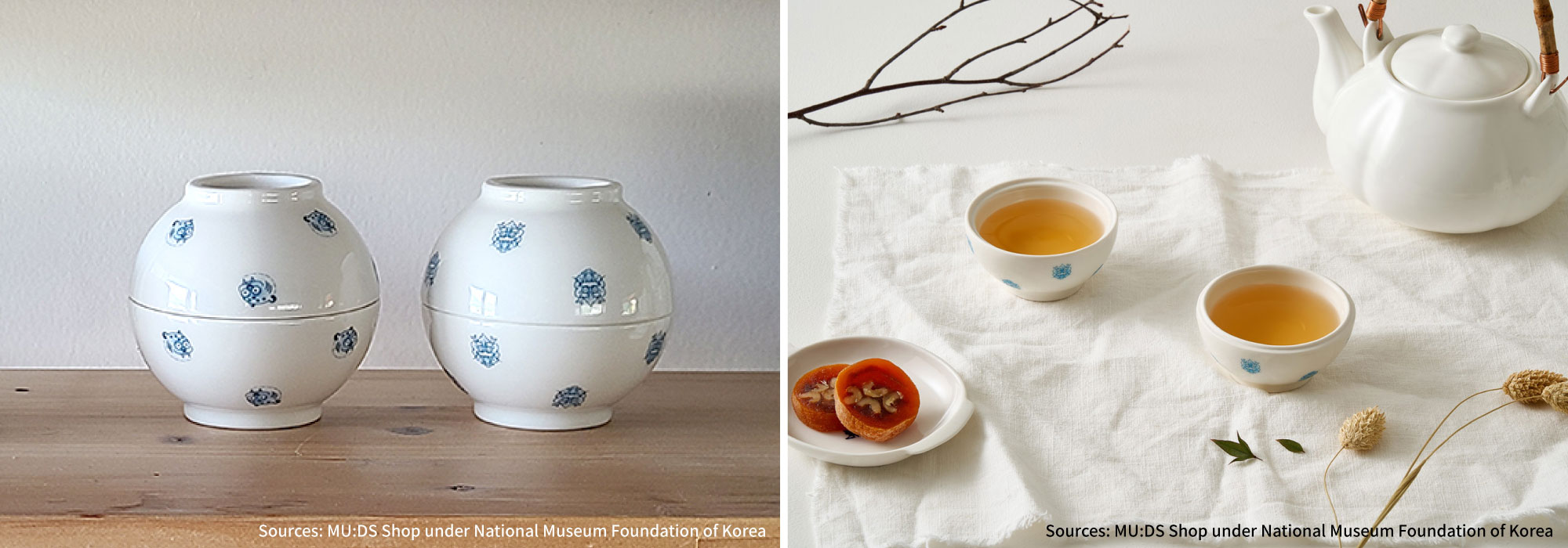  When stacked, the two cups form a unified shape reminiscent of traditional Korean pottery, elegantly showcasing the distinct beauty of Korean design.